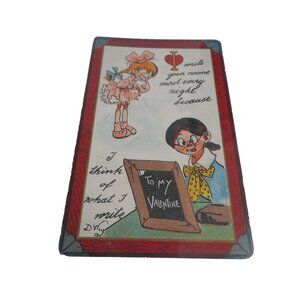 Vintage Valentine Postcard Printed Germany unposted St Valentines Day